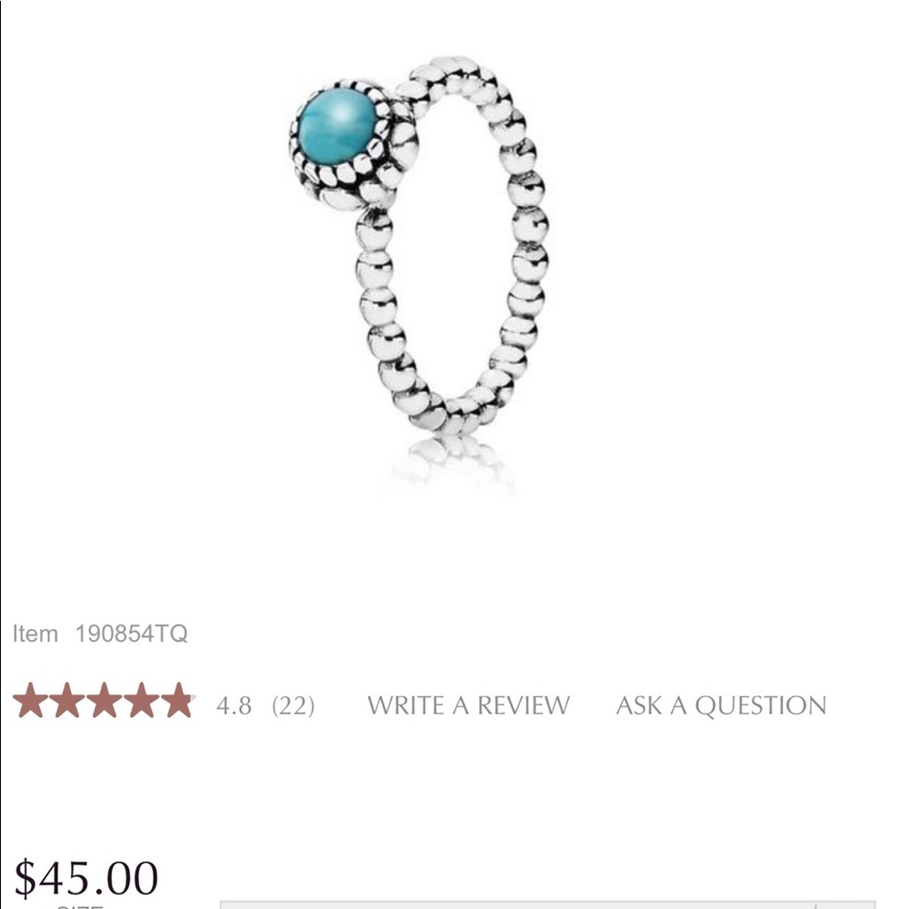 ❌sold❌Pandora turquoise ring